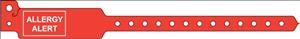 UNITED AD LABEL COMPANY "Allergy Alert" Patient Identification Plastic Alert Wristband WB5052-16 50 Each - MDL-UALWB505216