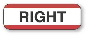 "Left" and "Right" Film Position Labels - XX539 - 1 Roll - MDL-UALXX539