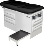 UMF MEDICAL Manual Exam Table with 4 Storage Drawers 5240-145 CLASSIC BLACK 1 Each-MDL-UMF5240145CB