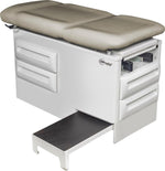 UMF MEDICAL 5240-145 Manual Exam Table with 500 lb. Capacity and 4 Storage Drawers, Warm Sand - 1 Each