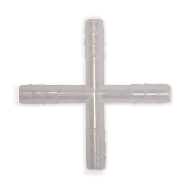 United Scientific Polypropylene 4-Way Tubing Connectors - 46121 - 12 Each - MDL-UNL46121