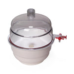 United Scientific PP PC Vacuum Desiccator, White Base, Polypropylene / Polycarbonate, 12" - 55207 - 1 Each