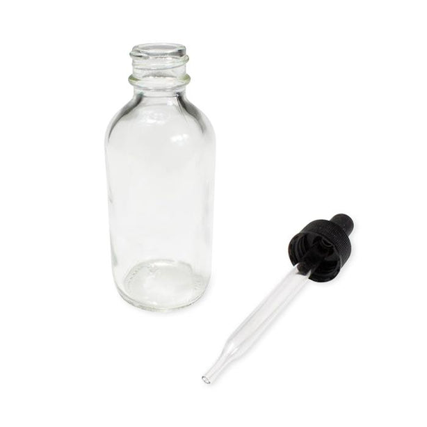 United Scientific Clear Glass Boston Round Bottle, 1 oz., 12 per pk - BDPSC-1OZ - 12 Each