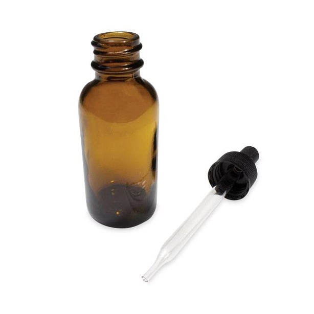 Amber Glass Boston Round Bottle, 2 oz., United Scientific - BDPSC-AM-2OZ - 12 Each