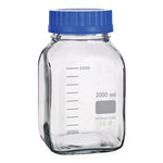 United Scientific Wide-Mouth Square Glass Media Bottle, 2000 mL - BSWM2000 - 6 Each