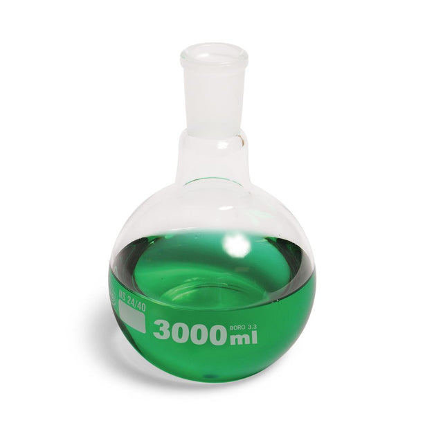 United Scientific Flat- and Round-Bottom with Boiling Flasks, Flat Bottom, Ground Glass Joints, Borosilicate Glass, 3000mL - FFB058-3000 - 1 Each