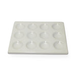 United Scientific Spot Plate, Porcelain, 12 Wells, Ea - UNLJSC012