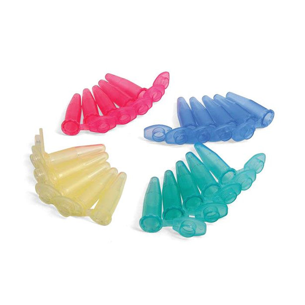 UNITED SCIENTIFIC Polypropylene Microcentrifuge Tube Rainbow Pack, 500 Tubes/pk - P10204R - 500 Each