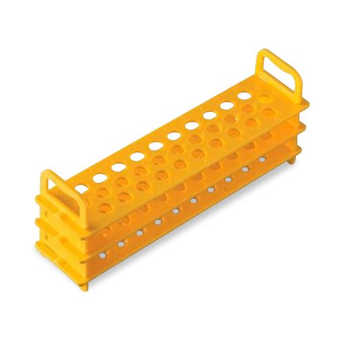 Polycarbonate Test Tube Rack, Yellow, United Scientific - P20708Y - 4 Each