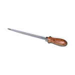 United Scientific Triangular File, Hardwood Handle, 4", Ea - TRF004 - 1 Each
