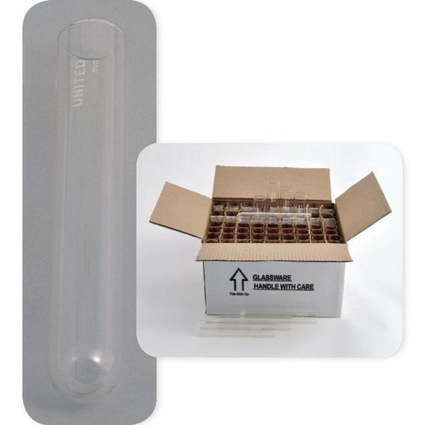 UNITED SCIENTIFIC SUPPLIES, INC. Reusable Rimless Borosilicate Glass Test Tubes TT9820-E-CASE 720 Each - MDL-UNLTT9820ECAS