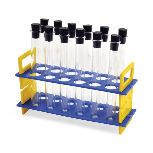United Scientific Set Test Tube Rack with 24mL Glass Tubes and Rubber Stoppers - TTRSET - 1 Each