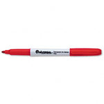 Universal Office Pen-Style Fine-Point Permanent Markers, Red - UNV07072