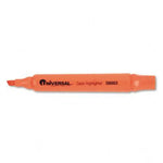 Universal Office Chisel Tip Desk Chisel-Tip Highlighters, Fluorescent Orange - UNV08863
