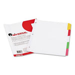 UNIVERSAL OFFICE PRODUCTS Deluxe Write-On/Erasable Tab Index 20816 5 Each - MDL-UNV20816