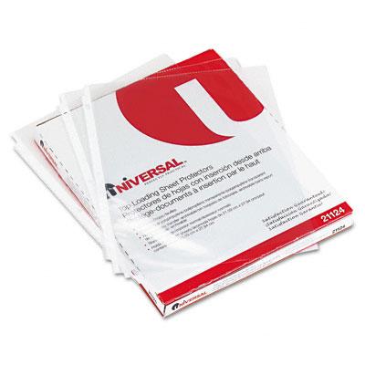 Universal Office Top-Load Poly Sheet Protectors, Standard Gauge, Letter, Clear - 21124 - 50 Each