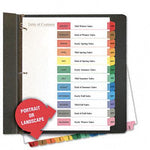 Universal Office Table of Contents Dividers, Assorted Color 12-Tab, Months, Letter, White - UNV24810