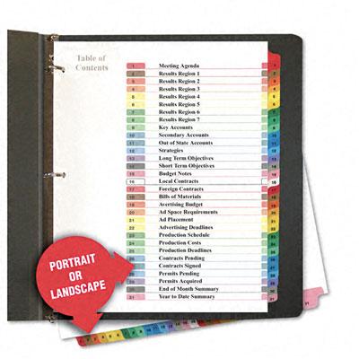Universal Office Products Table of Contents Dividers - UNV24814