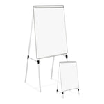 Universal Office Dry Erase Easel Board, Easel Height: 42" to 67", Board: 29" x 41", White / Silver - UNV43033 - 1 Each
