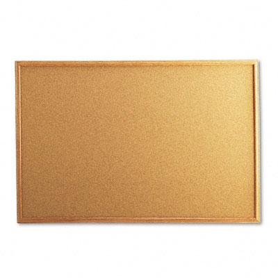 Universal Office Products Cork Board with Oak Style Frame - UNV43603