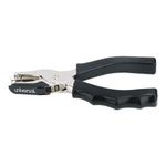 Universal Office Eight-Sheet Handheld 1/4" Hole Punch, Metal with Rubber Grip, Black - 74321 - 1 Each