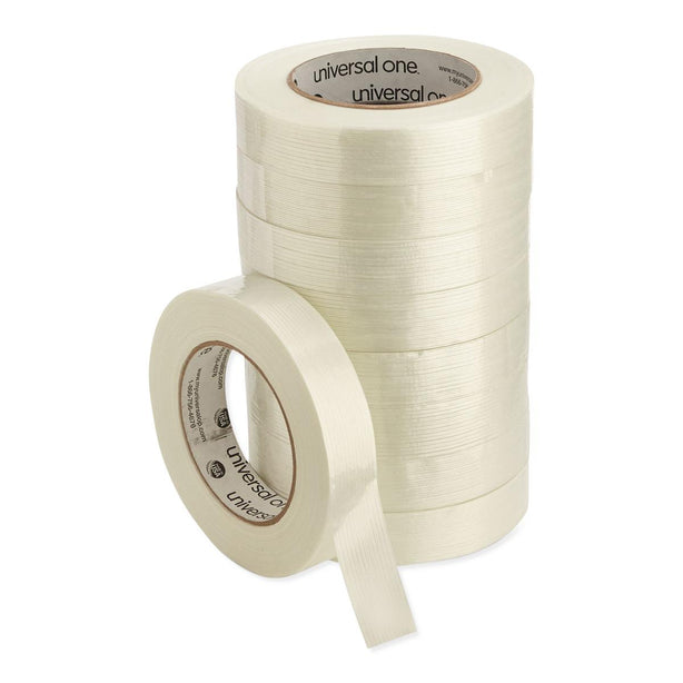 Medium-Grade 190 lb./in. Tensile Strength Medium Grade Filament Tape, 3" Core, Clear, 24 mm x 54.8 m - 78001 - 1 Each
