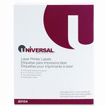 Universal Office Inkjet or Laser Printer Permanent Labels, 1" x 4", White, 100 Sheets, 2000 per Box - 80104 - 1 Each