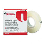 Universal Office Invisible Tape, 1/2" x 1296", 1" Core, Clear - UNV81236