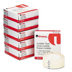 Universal Office Invisible Tape, 3/4" x 1000", 1" Core, Clear - UNV83410