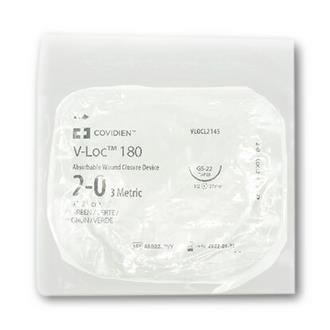 Medtronic Suture V-LOC 180 Absorbable Wound Closure Device, Green, Size 2-0, 9" Long, GS-22 Needle - VLOCL2145 - 12 Each