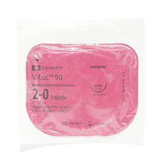 Medtronic Sutures V-LOC 90 Absorbable Wound Closure Device, Violet, Size 2-0, 6" Long, GS-22 Needle - VLOCM2105 - 12 Each