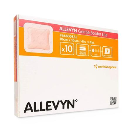 Smith Nephew Allevyn Gentle Border Lite Dressing, 4" x 4" - 66800835 - 10 Each