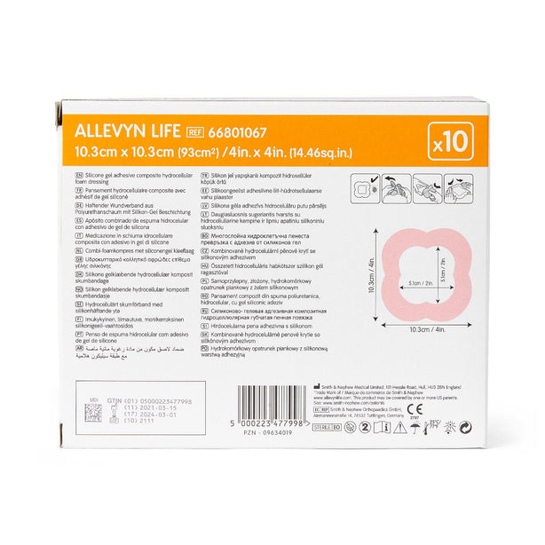 Smith & Nephew Allevyn Life Advanced Foam Dressings 66801067 - 10.0 Each