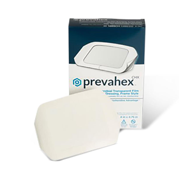 Entrotech Life Sciences Entro Prevahex Antimicrobial Transparent Film Dressing, Sterile, 4" x 4.75" - 1485CH - 200 Each
