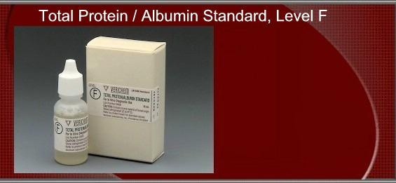 VERICHEM LABORATORIES Total Protein/Albumin Standard Kit, Level F, calibrator / calibration verfier - 9466 - 1 Kit