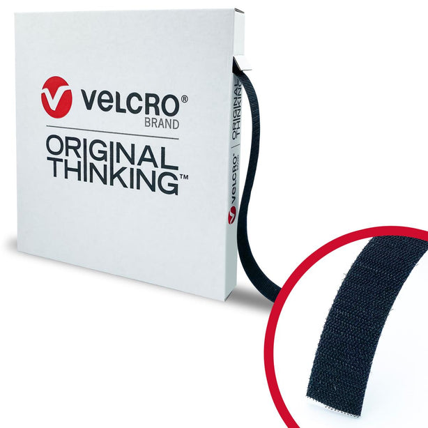 Velcro® Brand Non-Adhesive Hook Strapping Material, Black, 1" x 25 yd. - 26608 - 1 Each
