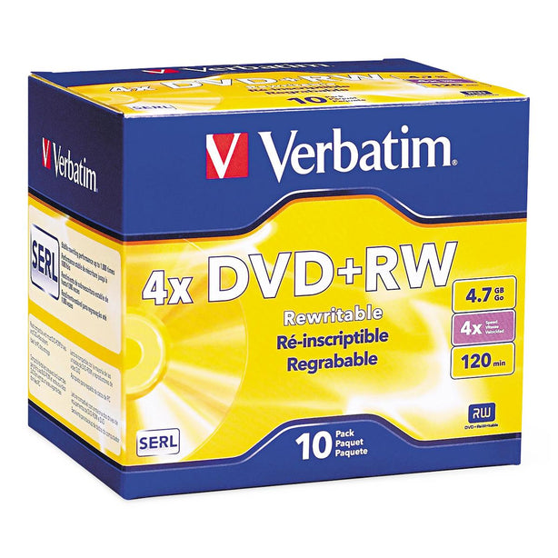 Verbatim Corporation Adv SERL Technology DVD+RW 94839 10.0 Each-MDL-VER94839