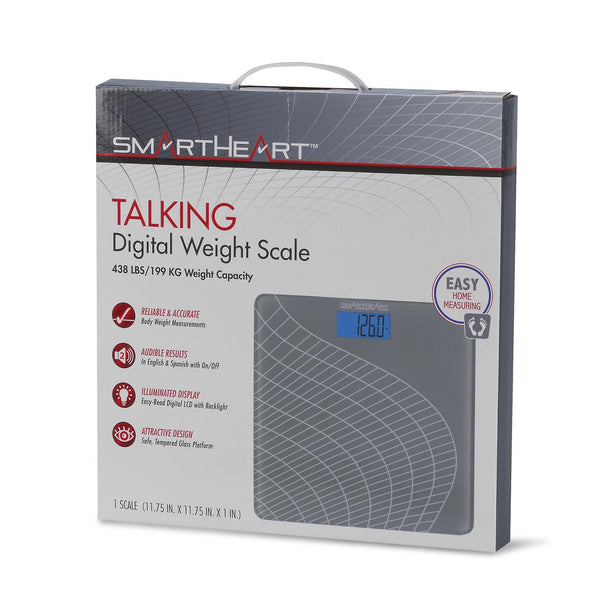 Veridian Healthcare LLC Scales: Smartheart Talking Digital Weight Scale, 2/bx 19-103 - 4.0 Each