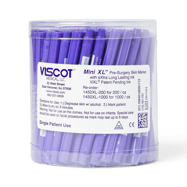VISCOT MEDICAL LLC XL Prep-Resistant Ink Minimarkers 1450XL-1000 100 Each - MDL-VIS1450XL100Z