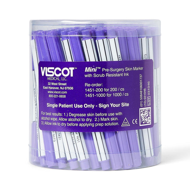 VISCOT MEDICAL LLC Mini Fine-Tip Nonsterile Surgical Markers 1451-1000 100 Each - MDL-VIS14511000Z