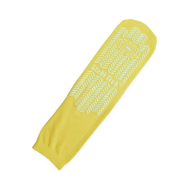 Inteplast Fall-Prevention 7737-XLYEL Fall Prevention Patient Slippers, Size XL, Yellow - MDL-VLL7737XLYEL - 48 Pair
