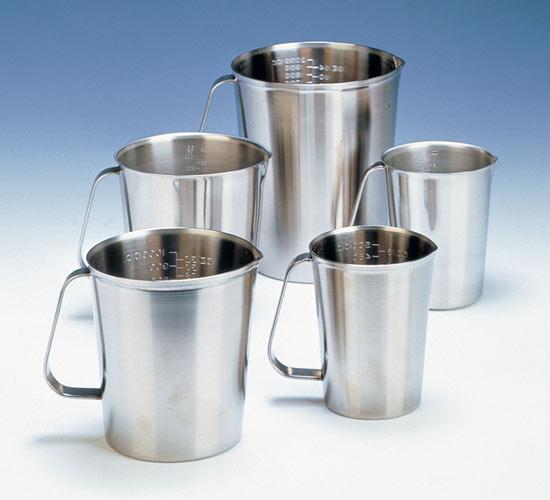 Inteplast Stainless-Steel Graduated Measures 95640 Stainless steel Pitcher, 6-7/8" Dia x 5-1/2" H, 64 oz. - MDL-VLL95640 - 1 Each