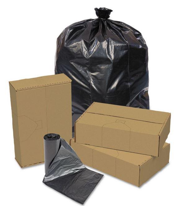 Inteplast Novaplus Biohazard Bags Can Liner, 26" x 22" x 64", Black - H795 - 50 Each