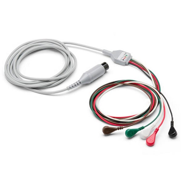 5-lead ECG Cables for Propaq LT - 008-0322-00 - 1 Each - MDL-W-A008032200