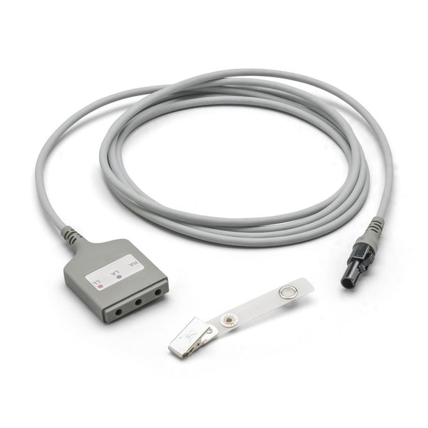 WELCH ALLYN 3-Lead ECG Cable DIN/Snap for Propaq Lt, AAMI, 8' - 008-0892-00 - 1 Each