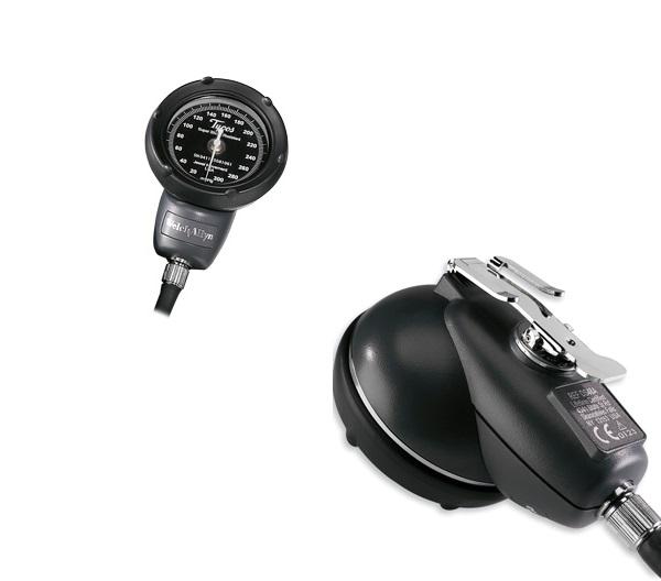 Welch Allyn Integrated DuraShock DS44 Pocket Aneroid Sphygmomanometer Gauge with Adapter - DS44A - 1 Each