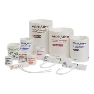 Welch Allyn Trimline Vinyl Disposable Neonatal 1-Tube Blood Pressure Cuff, Female NeoQuik Connector, Size 5, 8.2 to 15.3 cm - NEO-5-1TLV - 40 Each