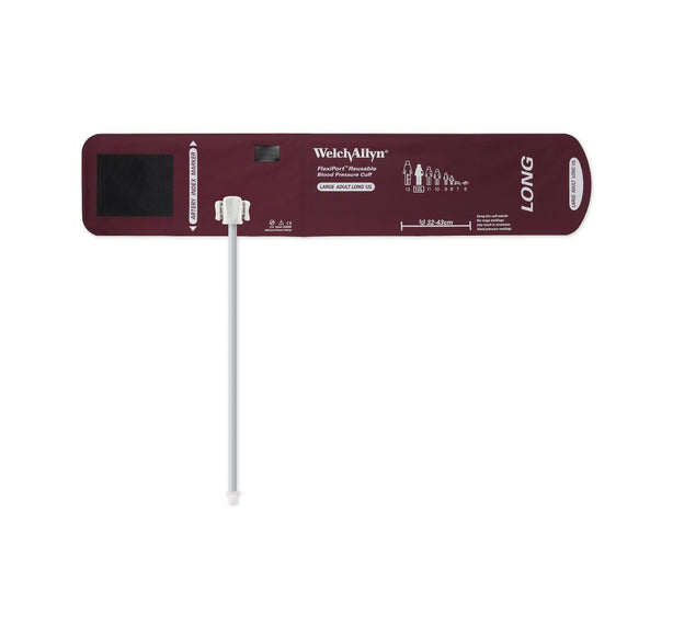 Welch Allyn BP with FlexiPort Reusable 1-Tube Blood Pressure Cuff, Screw Connector, Adult, Size 12 Large Long Cuff, 32 cm to 43 cm - REUSE-12L-1SC - 1 Each