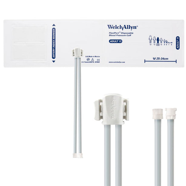 Welch Allyn FlexiPort Disposable Soft 2-Tube BP Cuff, Mated Locking Connector SOFT-11-2MF - 20.0 Each - MDL-W-ASOFT112MF