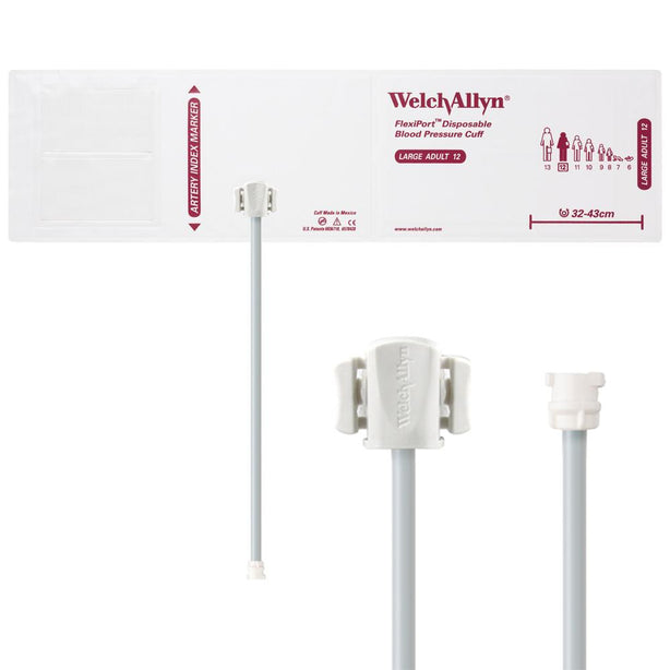 Welch Allyn FlexiPort Soft 1-Tube BP Cuffs with Locking Connector SOFT-12-1MQ - 20.0 Each - MDL-W-ASOFT121MQ